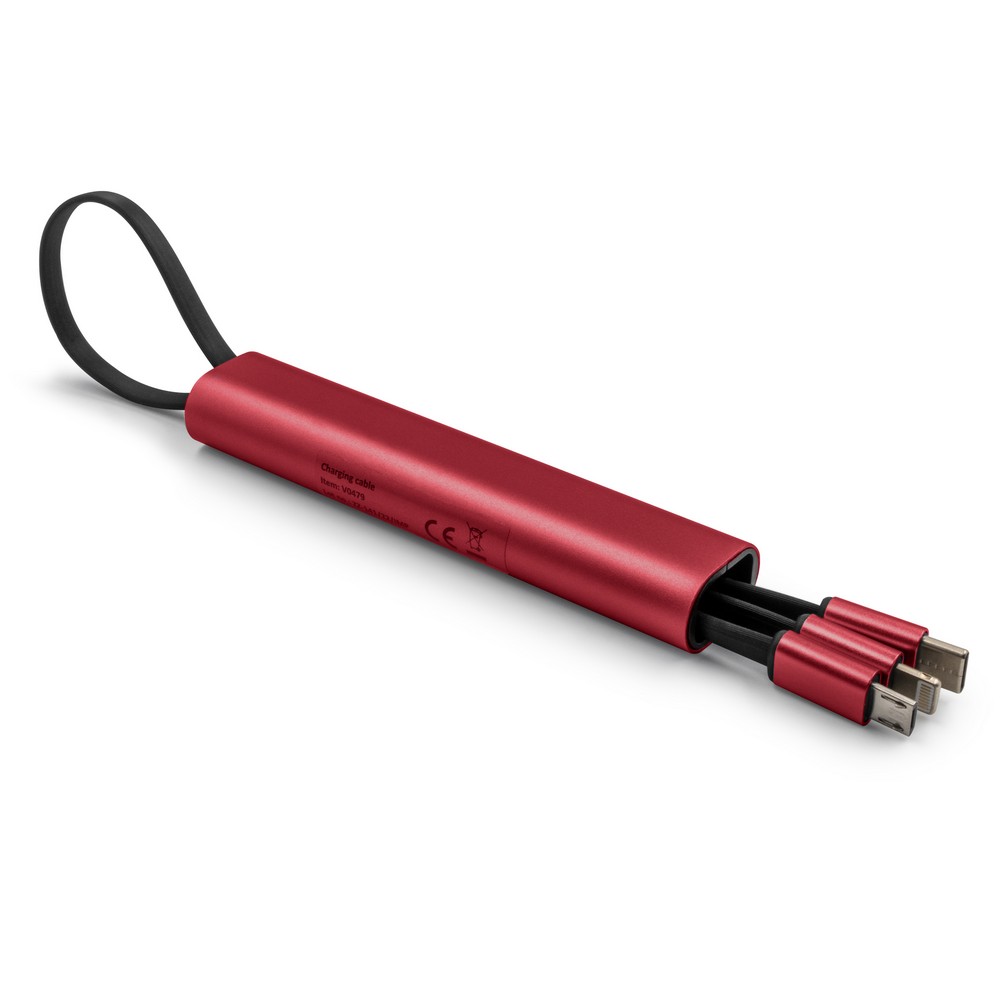 Uniwersalny kabel ładujący 4w1 Evelyn z możliwością znakowania - Kable z nadrukiem logo | VEBI - zdjęcie 6
