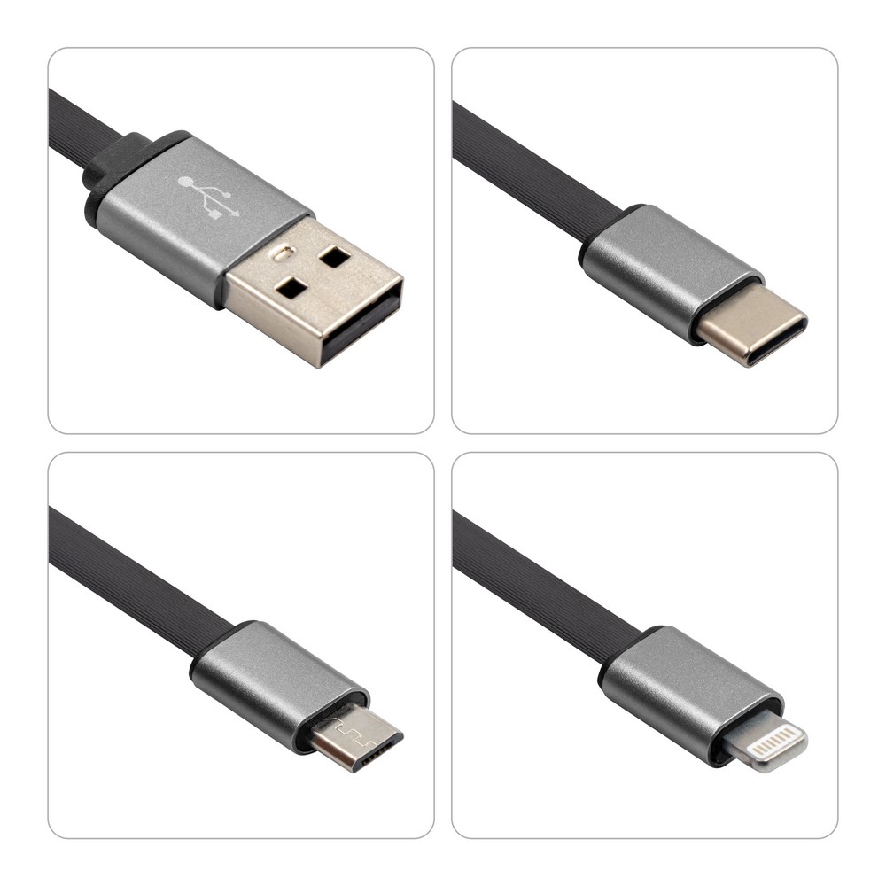 Uniwersalny kabel ładujący 4w1 Evelyn z możliwością znakowania - Kable z nadrukiem logo | VEBI - zdjęcie 19