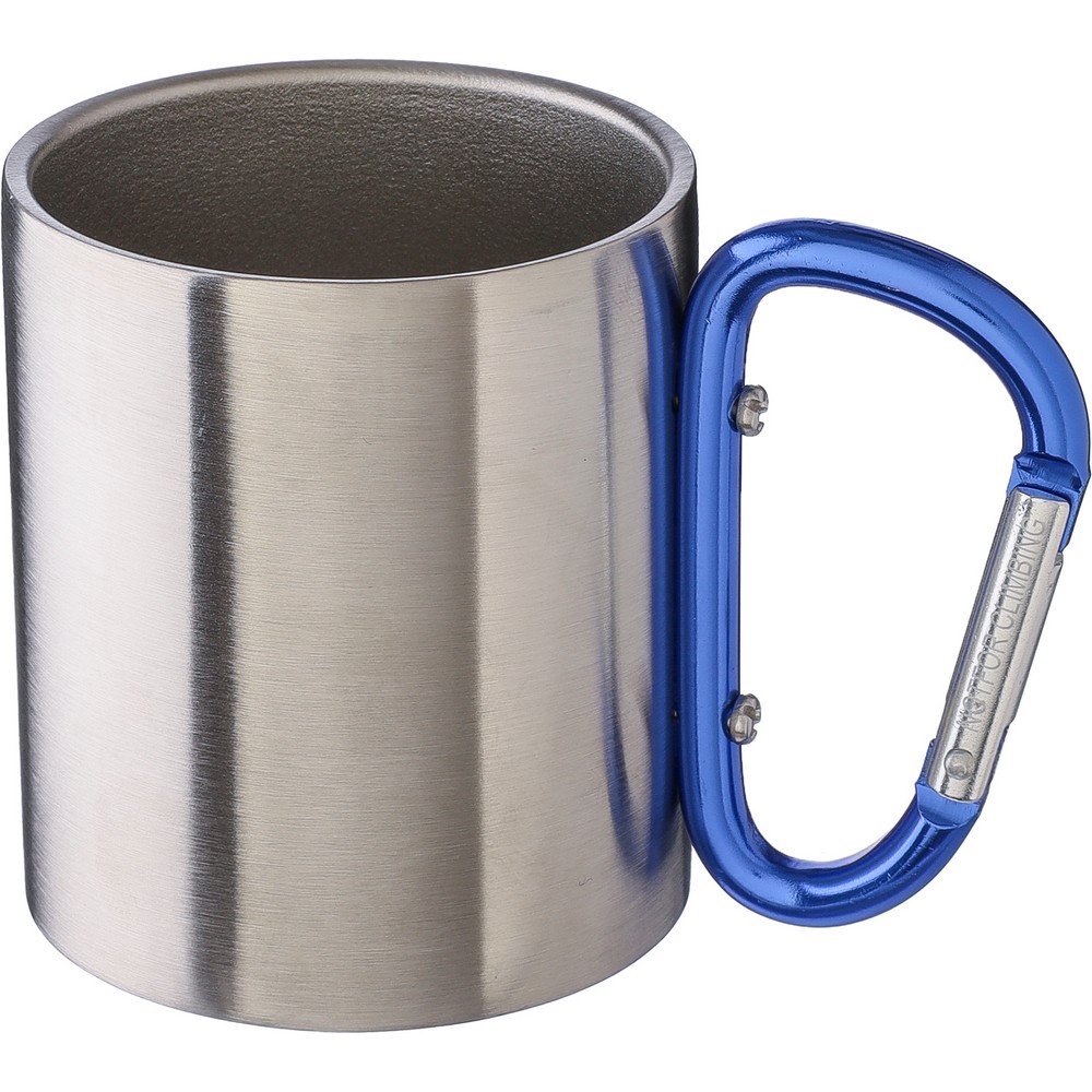 Kubek turystyczny z karabińczykiem 185ml - metal, podwójne ścianki - Kubki z nadrukiem logo | VEBI - zdjęcie 10