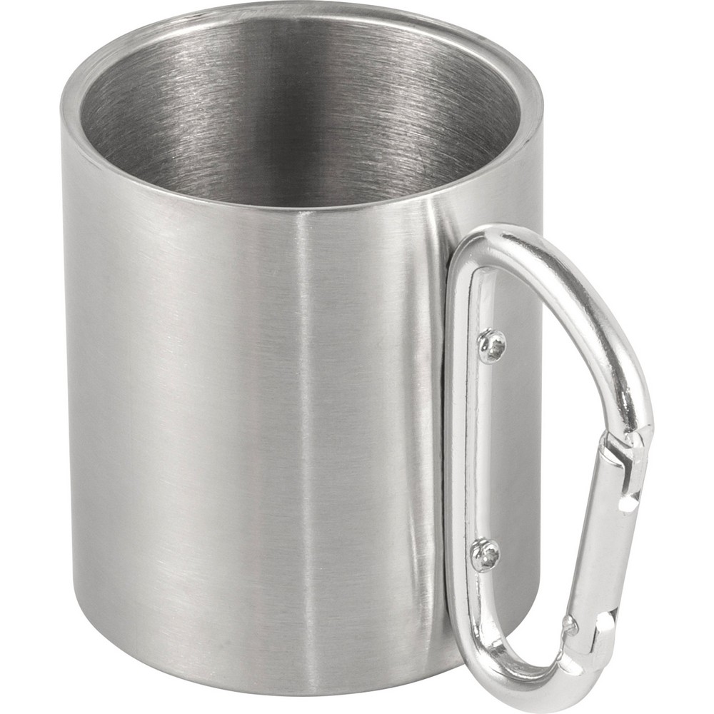 Kubek turystyczny z karabińczykiem 185ml - metal, podwójne ścianki - Kubki z nadrukiem logo | VEBI - zdjęcie 14