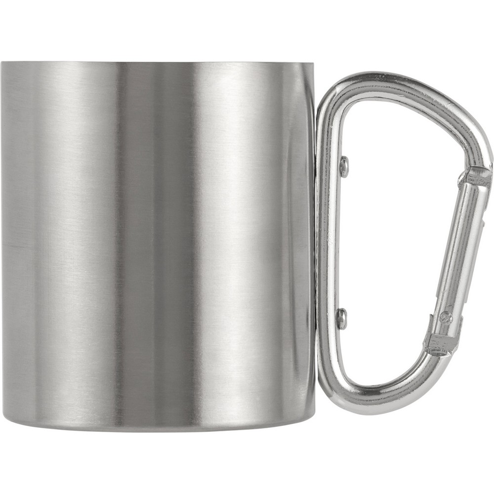 Kubek turystyczny z karabińczykiem 185ml - metal, podwójne ścianki - Kubki z nadrukiem logo | VEBI - zdjęcie 15