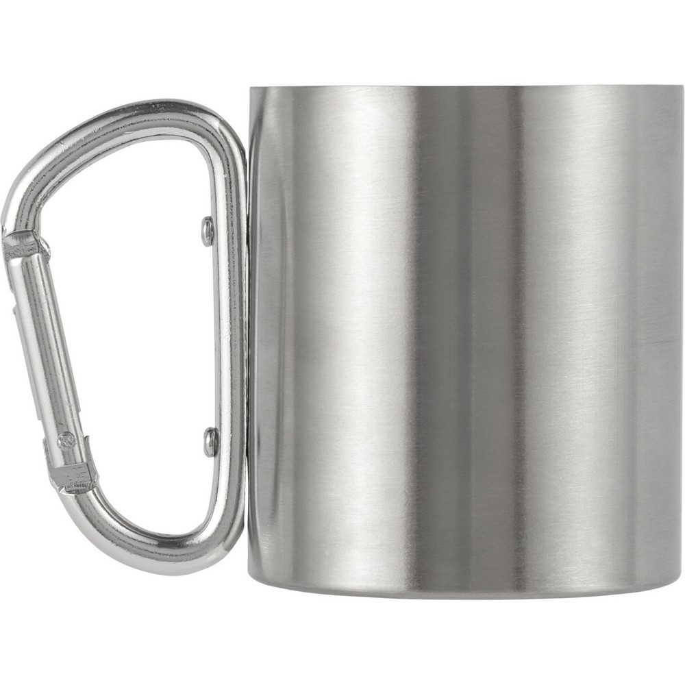 Kubek turystyczny z karabińczykiem 185ml - metal, podwójne ścianki - Kubki z nadrukiem logo | VEBI - zdjęcie 16