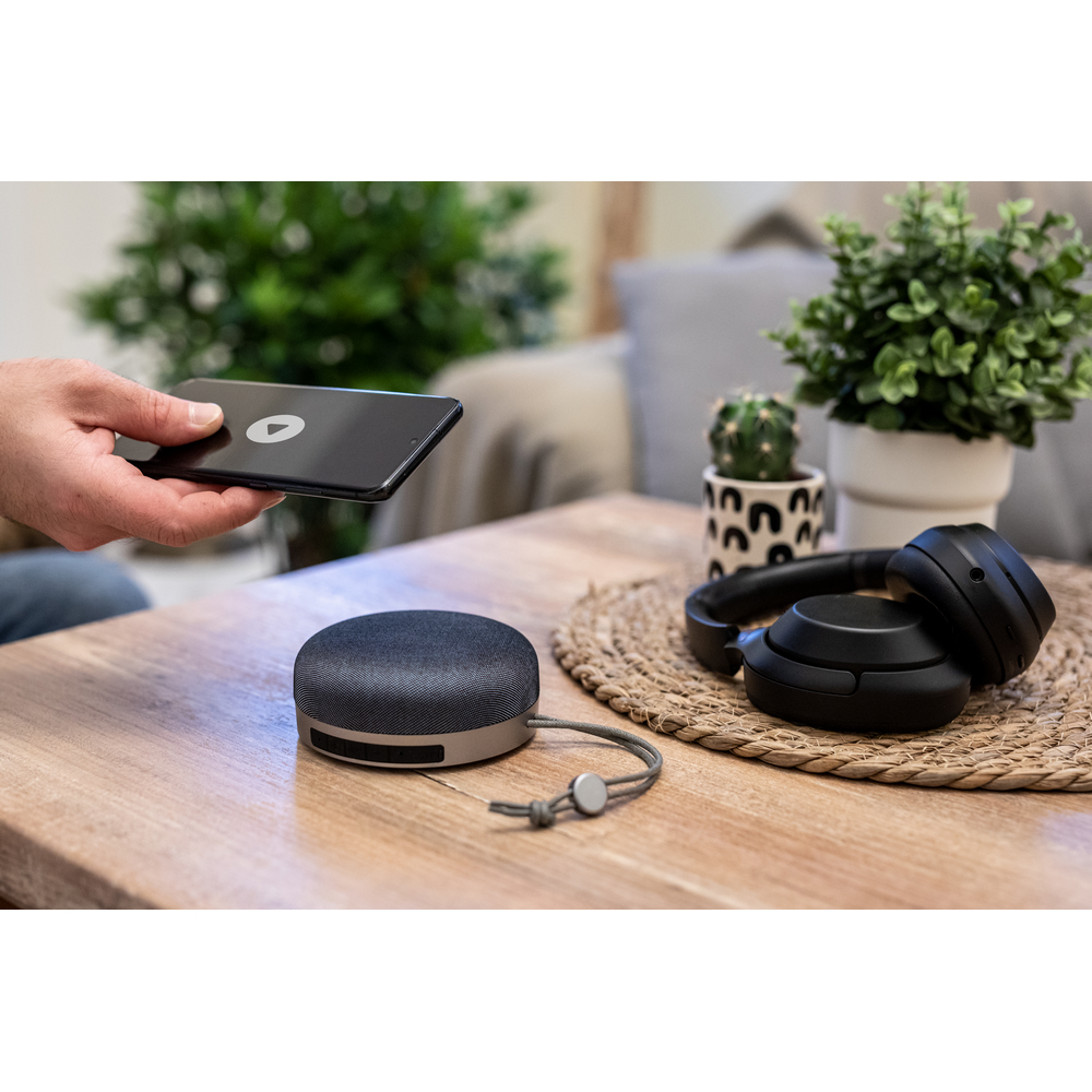 Głośnik bezprzewodowy Jennifer 5W z radiem i Bluetooth - Głośniki z nadrukiem logo | VEBI - zdjęcie 10