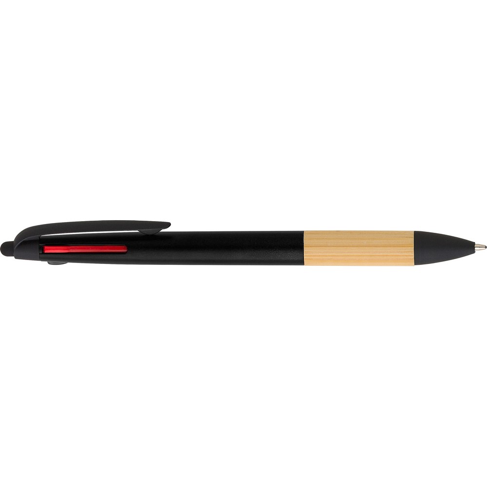 Bambusowy długopis 3w1 z touch pen - Długopisy nietypowe z nadrukiem logo | VEBI - zdjęcie 3