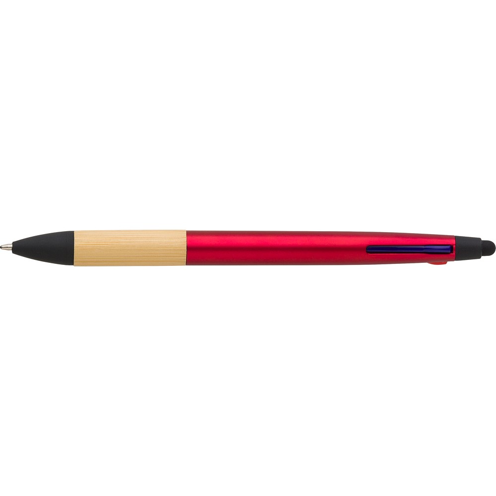 Bambusowy długopis 3w1 z touch pen - Długopisy nietypowe z nadrukiem logo | VEBI - zdjęcie 5