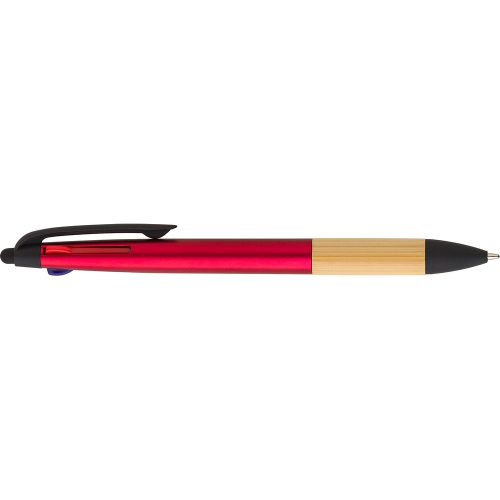 Bambusowy długopis 3w1 z touch pen - Długopisy nietypowe z nadrukiem logo | VEBI - zdjęcie 8
