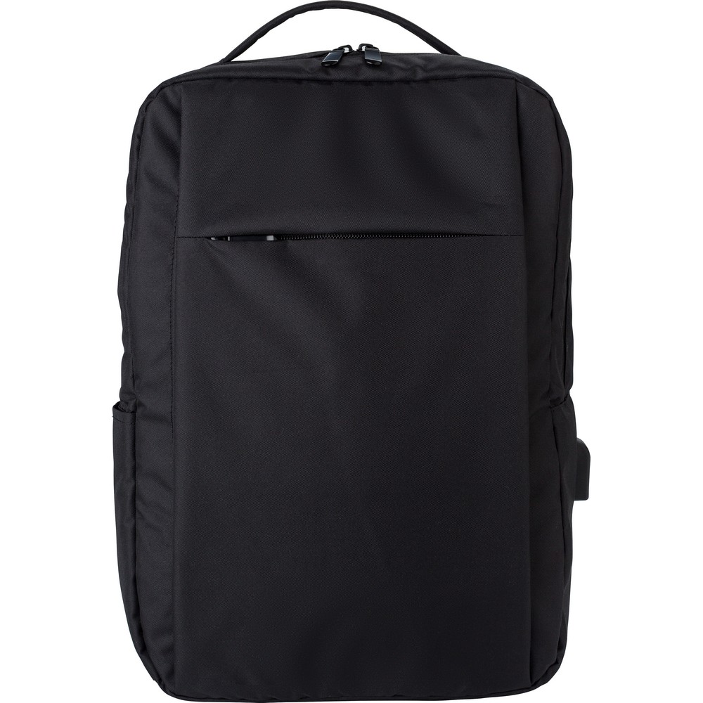 Plecak biznesowy RPET z portem USB na laptop 16" - Plecaki z nadrukiem logo | VEBI