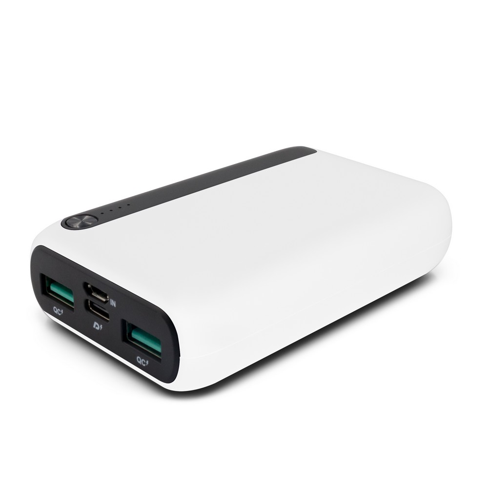 Powerbank Dashonte 10000 mAh z szybkim ładowaniem USB-C - Power banki z nadrukiem logo | VEBI