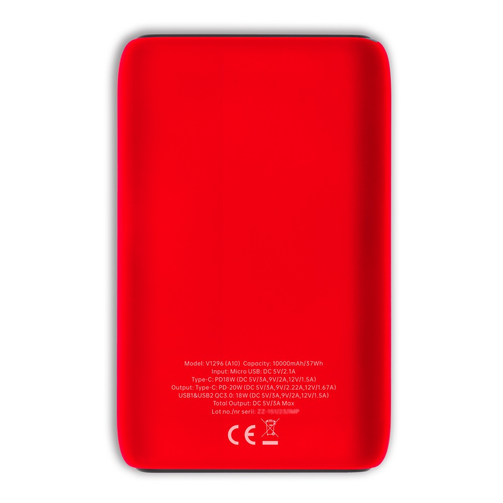 Powerbank Dashonte 10000 mAh z szybkim ładowaniem USB-C - Power banki z nadrukiem logo | VEBI - zdjęcie 11