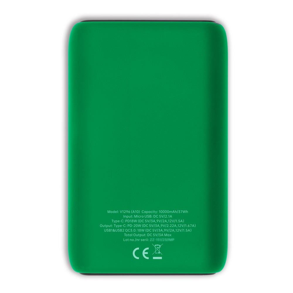 Powerbank Dashonte 10000 mAh z szybkim ładowaniem USB-C - Power banki z nadrukiem logo | VEBI - zdjęcie 16