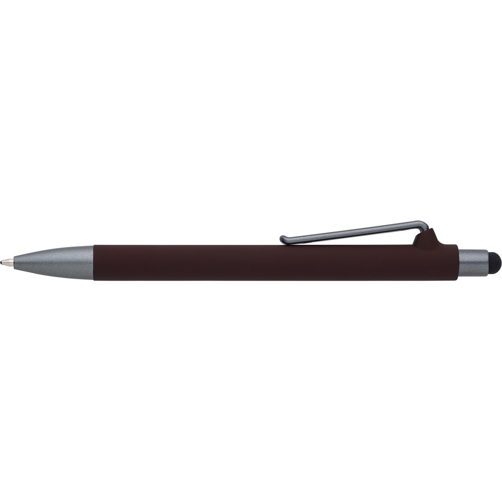 Długopis z touch penem - matowy z klipem - Touch pen z nadrukiem logo | VEBI