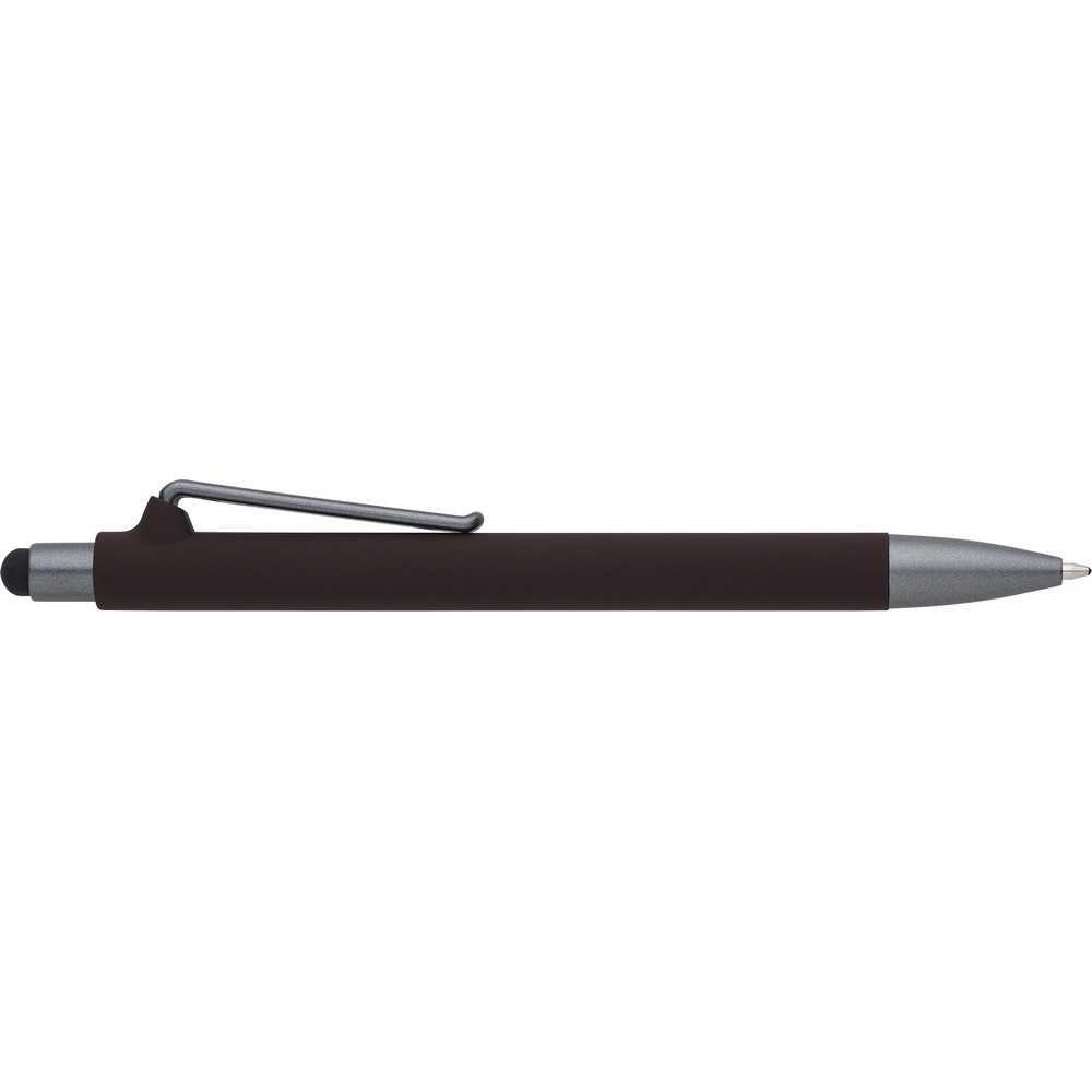 Długopis z touch penem - matowy z klipem - Touch pen z nadrukiem logo | VEBI - zdjęcie 3