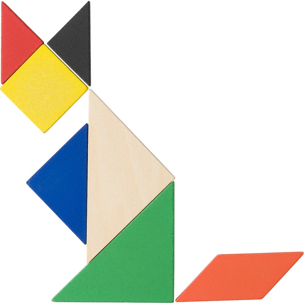 Tangram - tradycyjne chińskie puzzle z 7 elementów - Gry i zabawy z nadrukiem logo | VEBI - zdjęcie 3