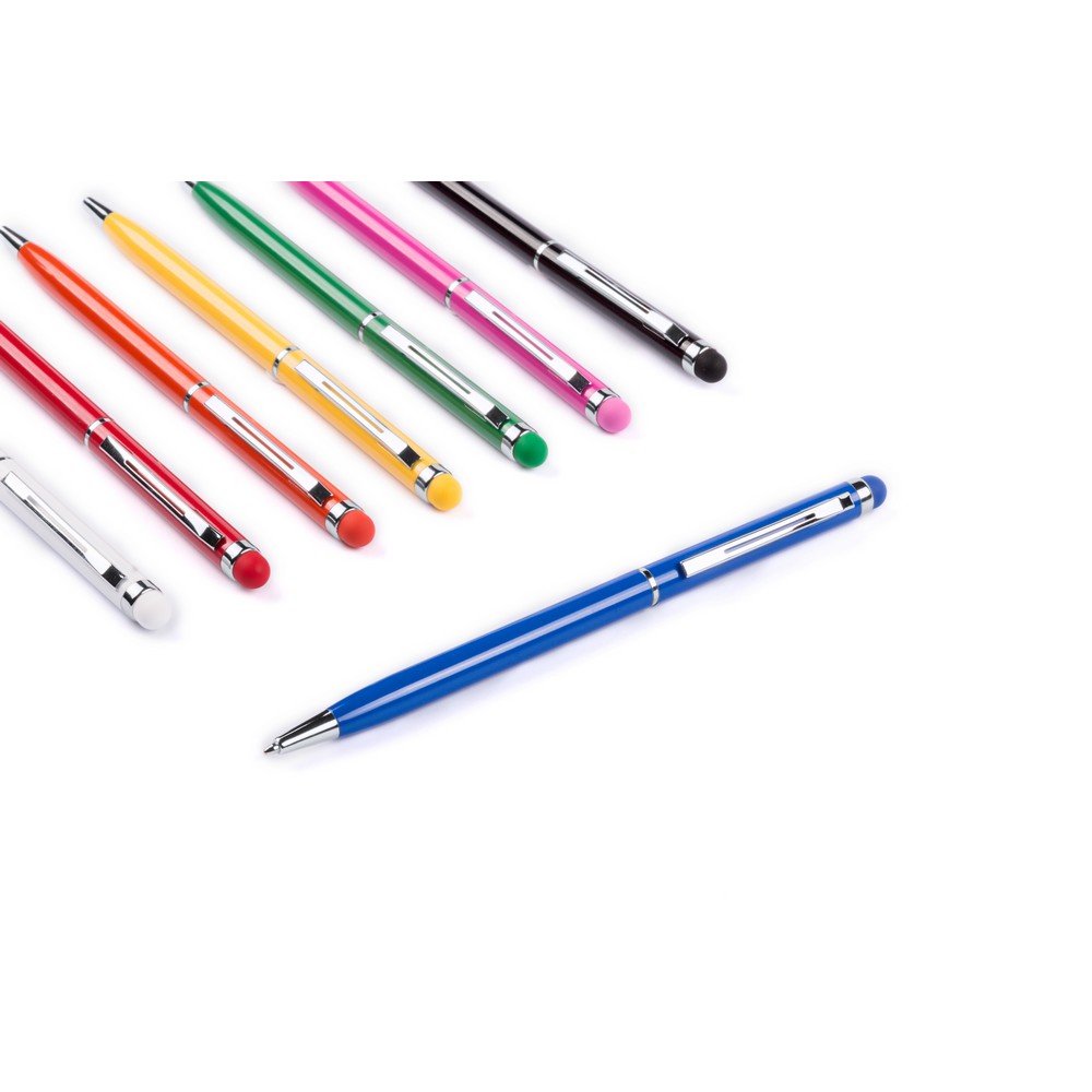 Długopis touch pen aluminiowy z błyszczącym trzonem - Touch pen z nadrukiem logo | VEBI - zdjęcie 2