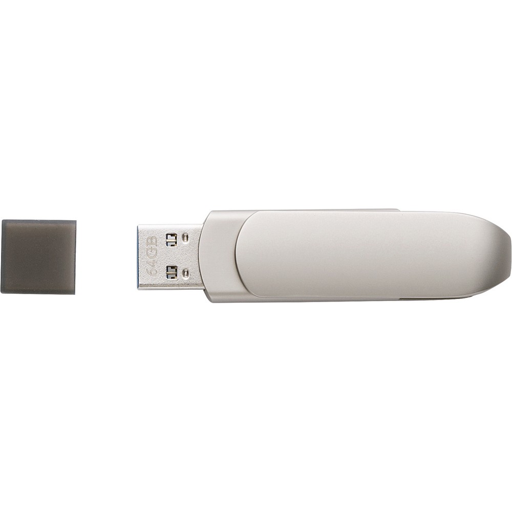 Pamięć USB 64GB w metalowym etui - USB i USB-C - Pamięci USB z nadrukiem logo | VEBI - zdjęcie 7