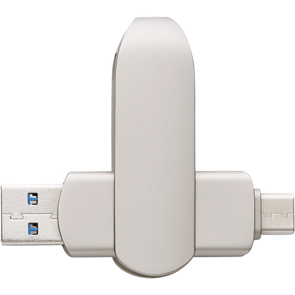 Pamięć USB 64GB w metalowym etui - USB i USB-C - Pamięci USB z nadrukiem logo | VEBI - zdjęcie 8