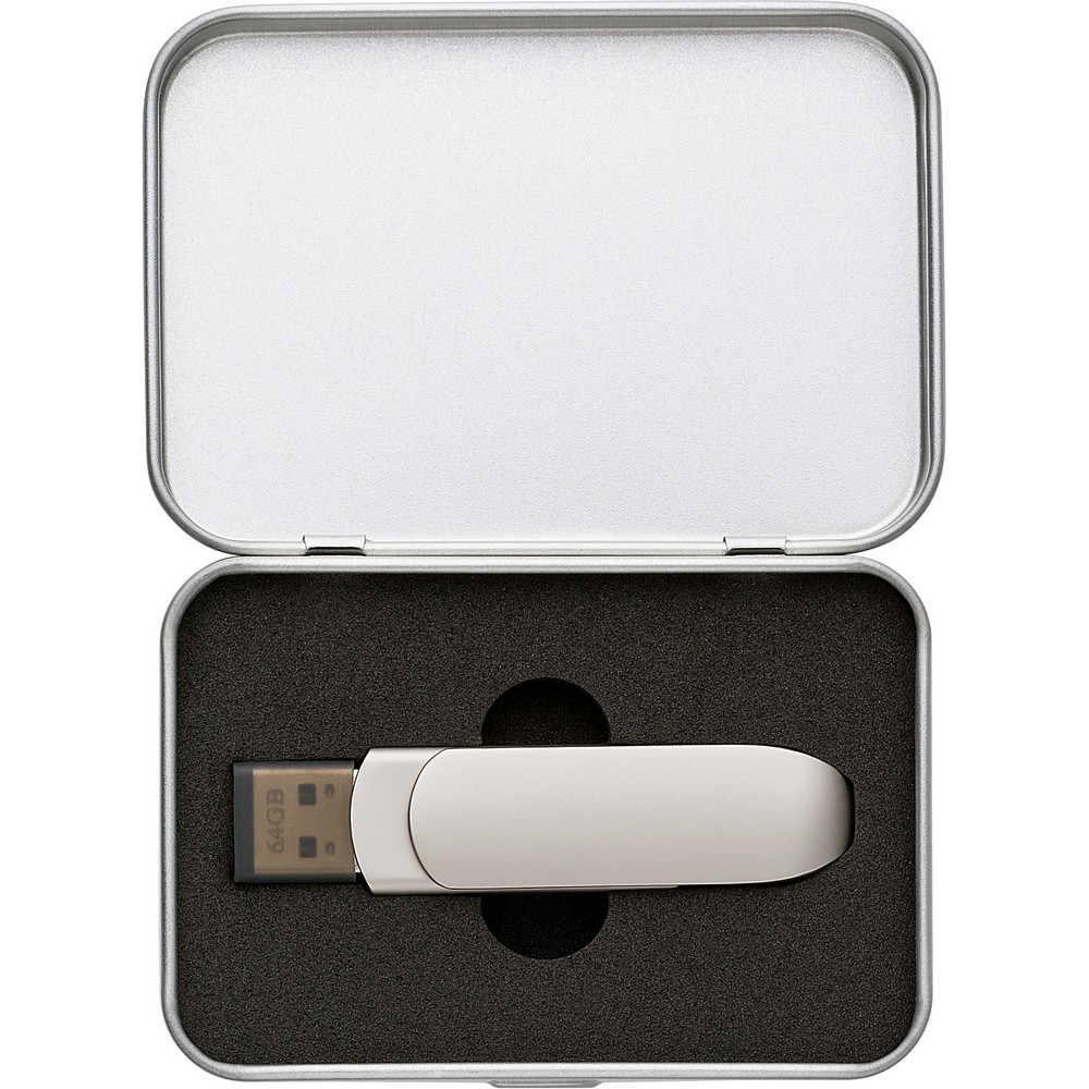 Pamięć USB 64GB w metalowym etui - USB i USB-C - Pamięci USB z nadrukiem logo | VEBI - zdjęcie 12