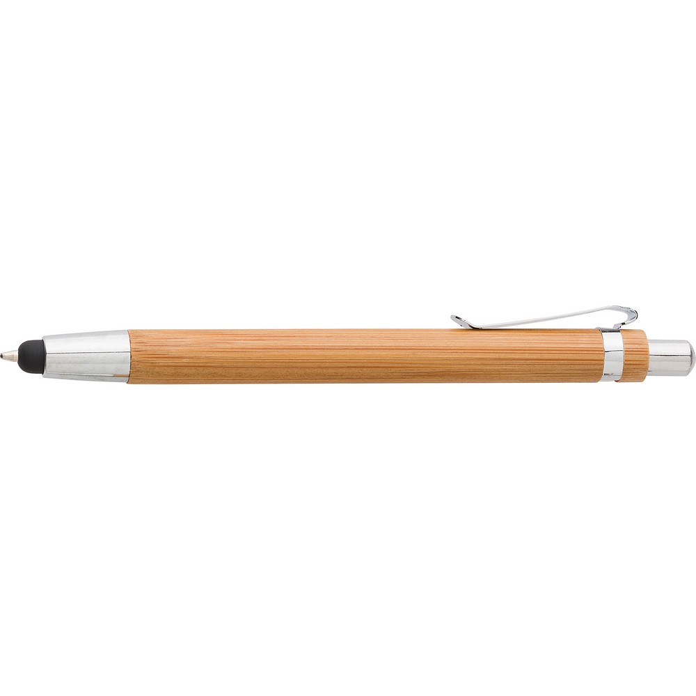 Bambusowy zestaw piśmienniczy z nadrukiem logo, touch pen - Zestawy piśmienne z nadrukiem logo | VEBI - zdjęcie 6