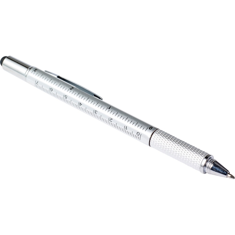 Długopis 5w1 z linijką, poziomica i touch pen - Długopisy nietypowe z nadrukiem logo | VEBI - zdjęcie 2