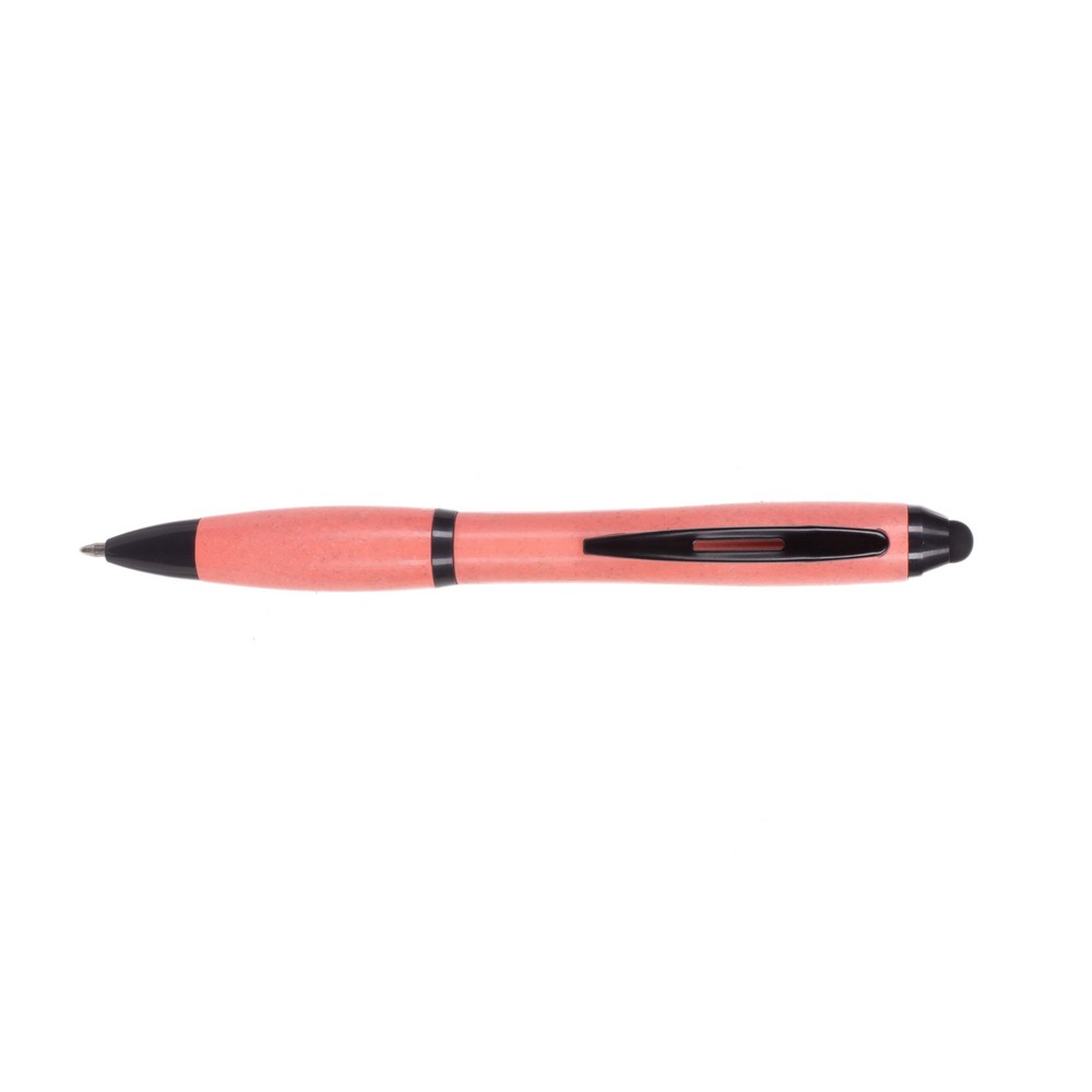 Bambusowy długopis z touch pen i metalowym klipem - Długopisy ekologiczne z nadrukiem logo | VEBI