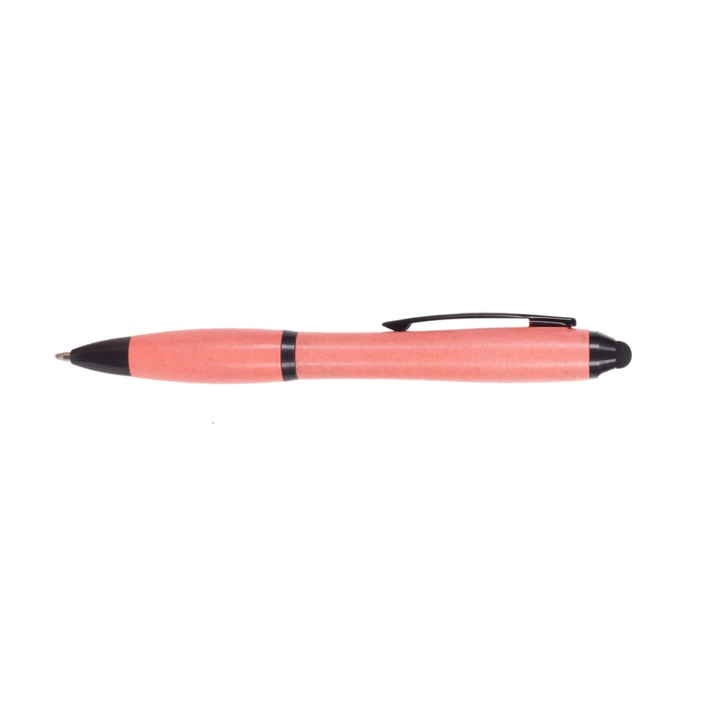 Bambusowy długopis z touch pen i metalowym klipem - Długopisy ekologiczne z nadrukiem logo | VEBI - zdjęcie 4