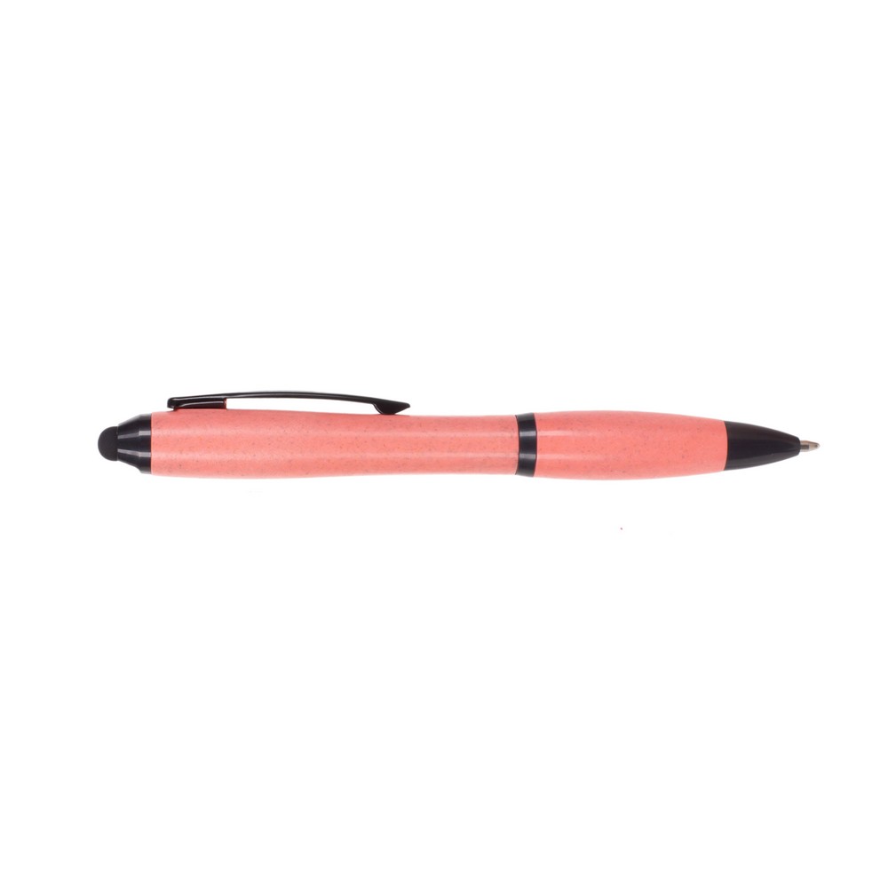 Bambusowy długopis z touch pen i metalowym klipem - Długopisy ekologiczne z nadrukiem logo | VEBI - zdjęcie 5