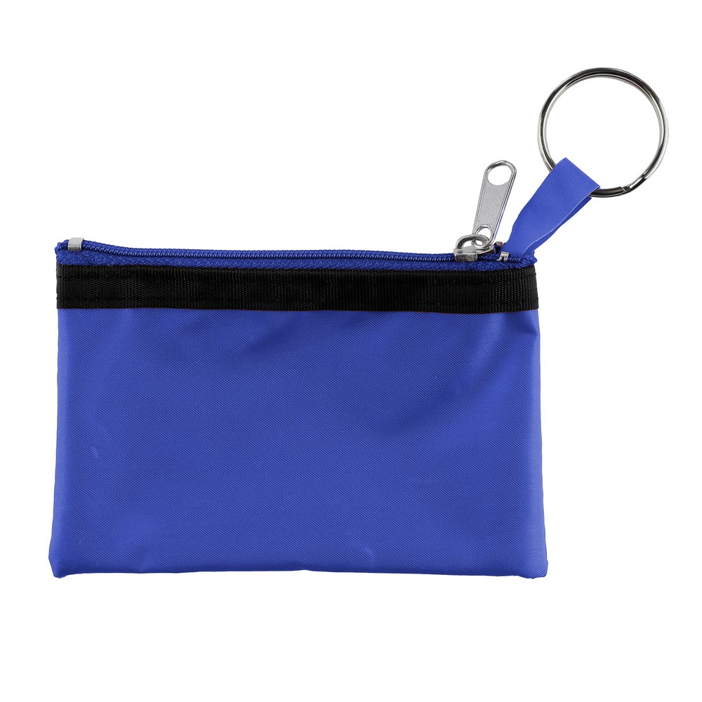 Etui na klucze z brelokiem, nylon 70D, z nadrukiem logo - Akcesoria podróżne z nadrukiem logo | VEBI - zdjęcie 9