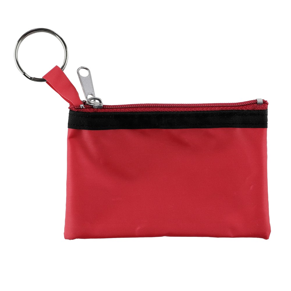 Etui na klucze z brelokiem, nylon 70D, z nadrukiem logo - Akcesoria podróżne z nadrukiem logo | VEBI - zdjęcie 6