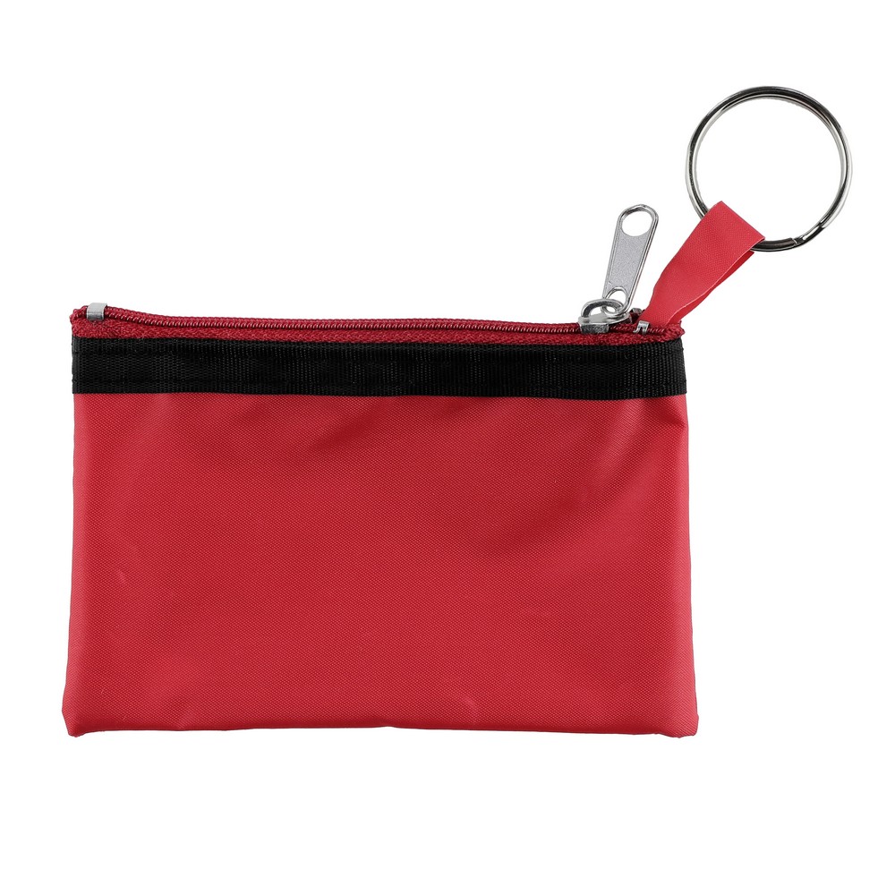 Etui na klucze z brelokiem, nylon 70D, z nadrukiem logo - Akcesoria podróżne z nadrukiem logo | VEBI - zdjęcie 7