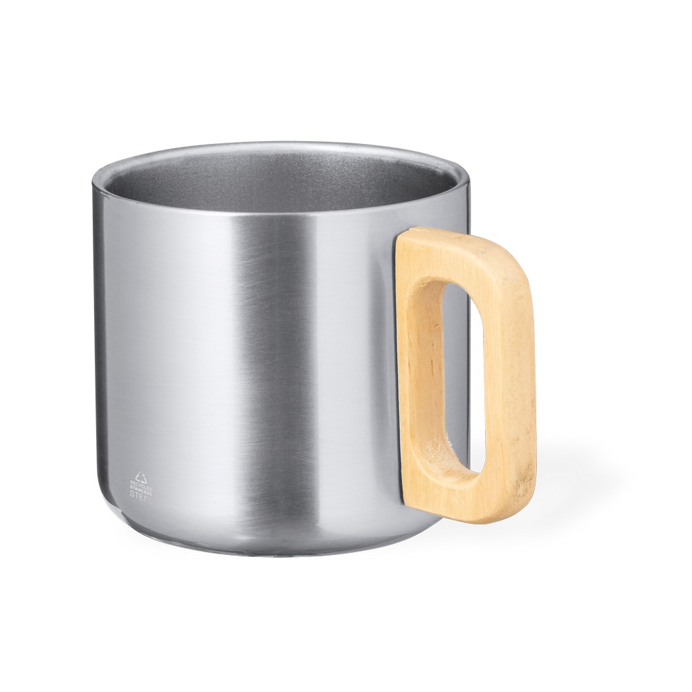 Kubek 400 ml stal nierdzewna z recyklingu z nadrukiem logo - Kubki z nadrukiem logo | VEBI