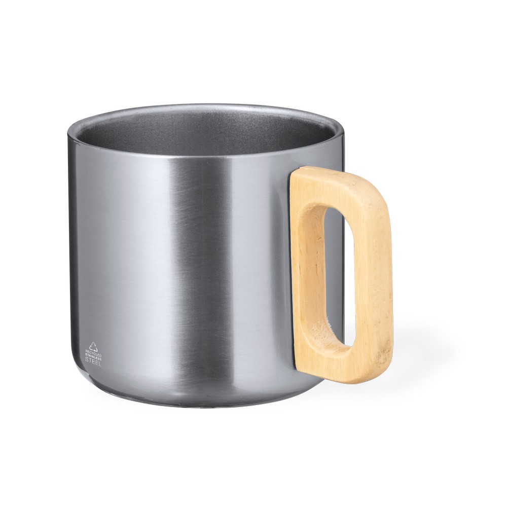 Kubek 400 ml stal nierdzewna z recyklingu z nadrukiem logo - Kubki z nadrukiem logo | VEBI - zdjęcie 3