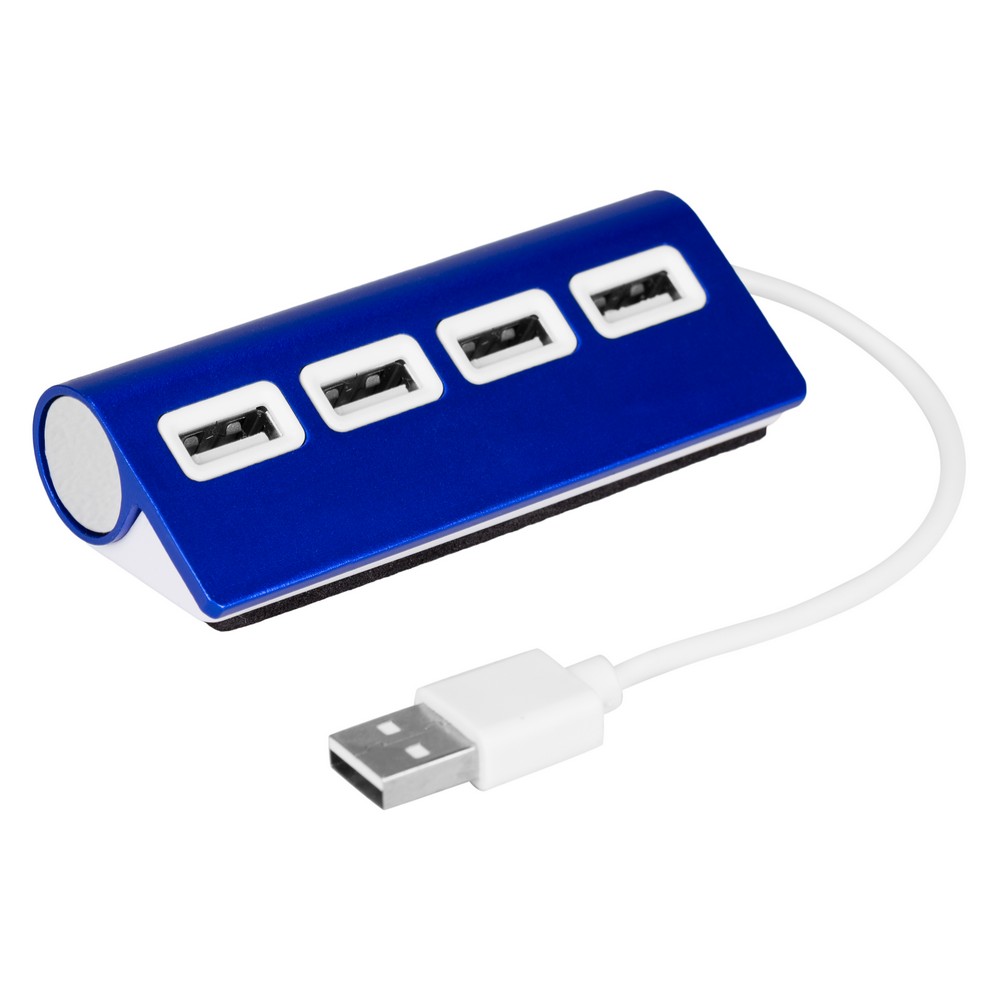 Hub USB 2.0 Fletcher - 4 porty do ładowania i transferu danych - Akcesoria do komputerów z nadrukiem logo | VEBI - zdjęcie 7