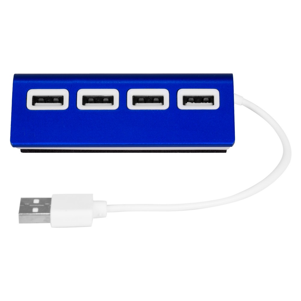 Hub USB 2.0 Fletcher - 4 porty do ładowania i transferu danych - Akcesoria do komputerów z nadrukiem logo | VEBI - zdjęcie 8