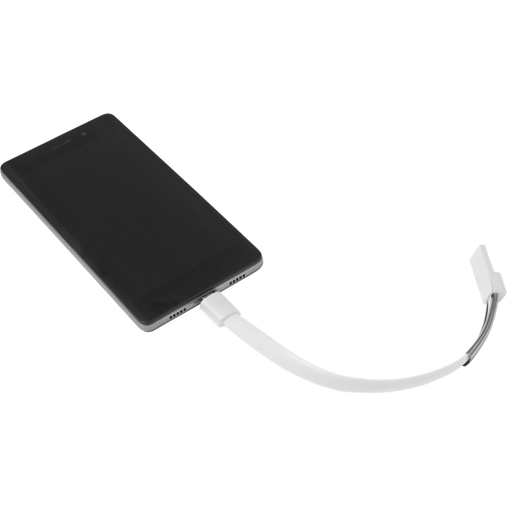 Opaska ładująca z kablem USB - bransoletka z funkcją powerbank - Kable z nadrukiem logo | VEBI - zdjęcie 5