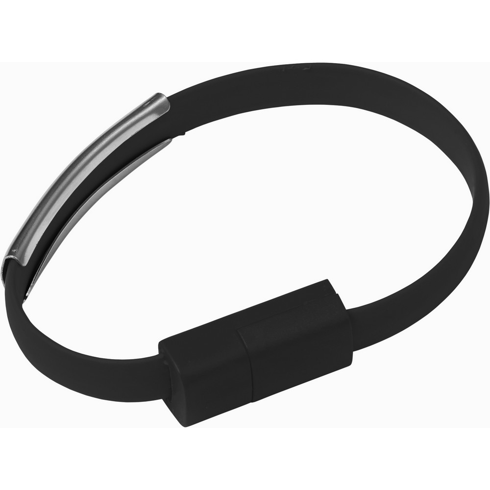 Opaska ładująca z kablem USB - bransoletka z funkcją powerbank - Kable z nadrukiem logo | VEBI - zdjęcie 11