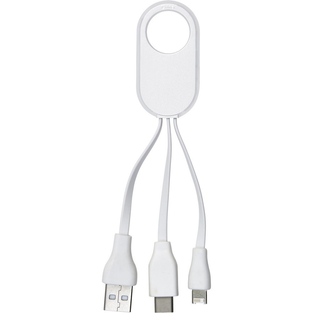 Kabel do ładowania 3 w 1 z nadrukiem logo - Kable z nadrukiem logo | VEBI