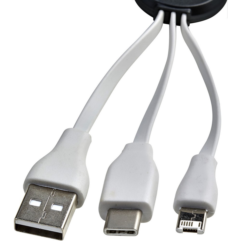 Kabel do ładowania 3 w 1 z nadrukiem logo - Kable z nadrukiem logo | VEBI - zdjęcie 5