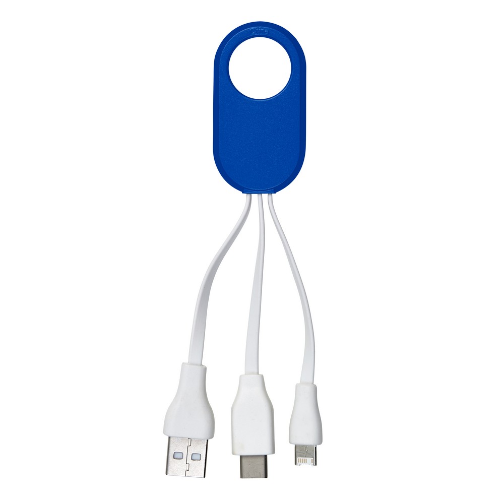 Kabel do ładowania 3 w 1 z nadrukiem logo - Kable z nadrukiem logo | VEBI - zdjęcie 6