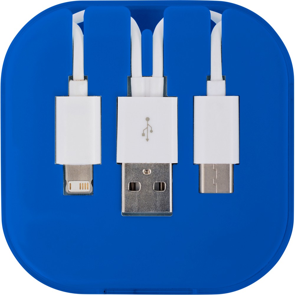 Kabel do ładowania 3 w 1 z nadrukiem logo - Kable z nadrukiem logo | VEBI