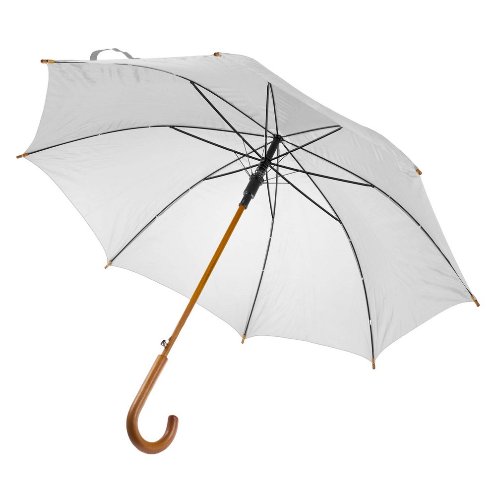 Parasol automatyczny z drewnianą rączką Hayden 23" - Parasole automatyczne z nadrukiem logo | VEBI - zdjęcie 3