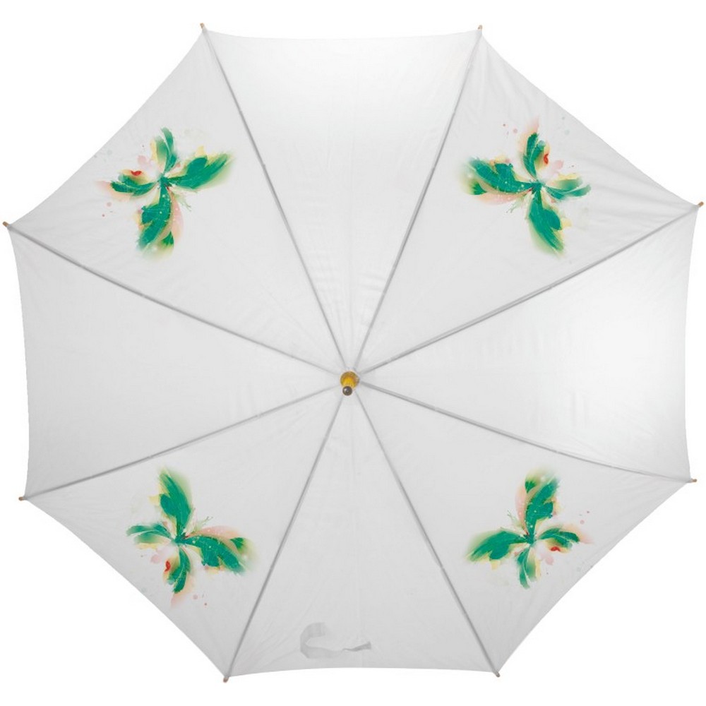 Parasol automatyczny z drewnianą rączką Hayden 23" - Parasole automatyczne z nadrukiem logo | VEBI