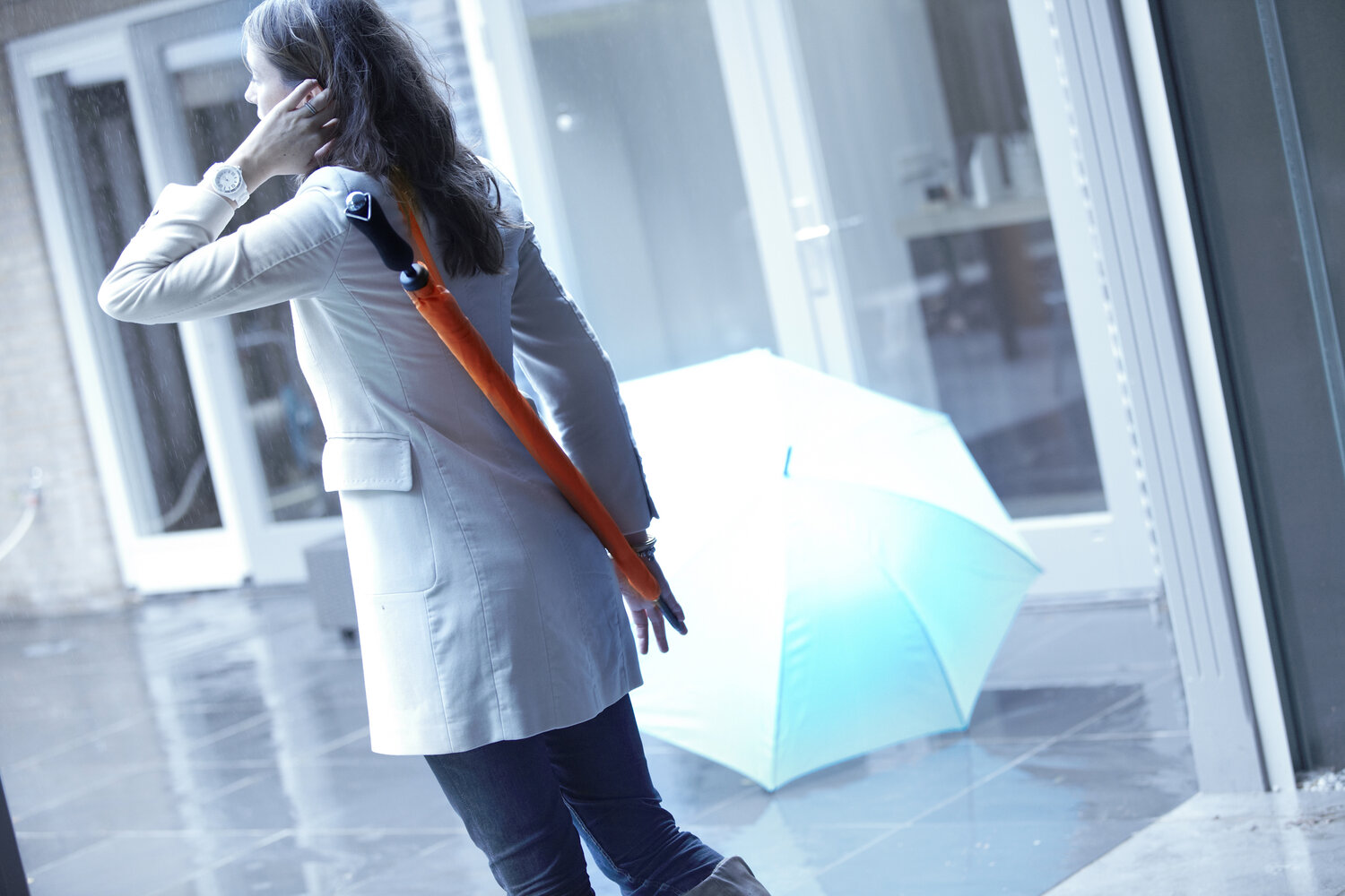 Parasol manualny Ø131 cm z nadrukiem logo - Parasole manualne z nadrukiem logo | VEBI - zdjęcie 2