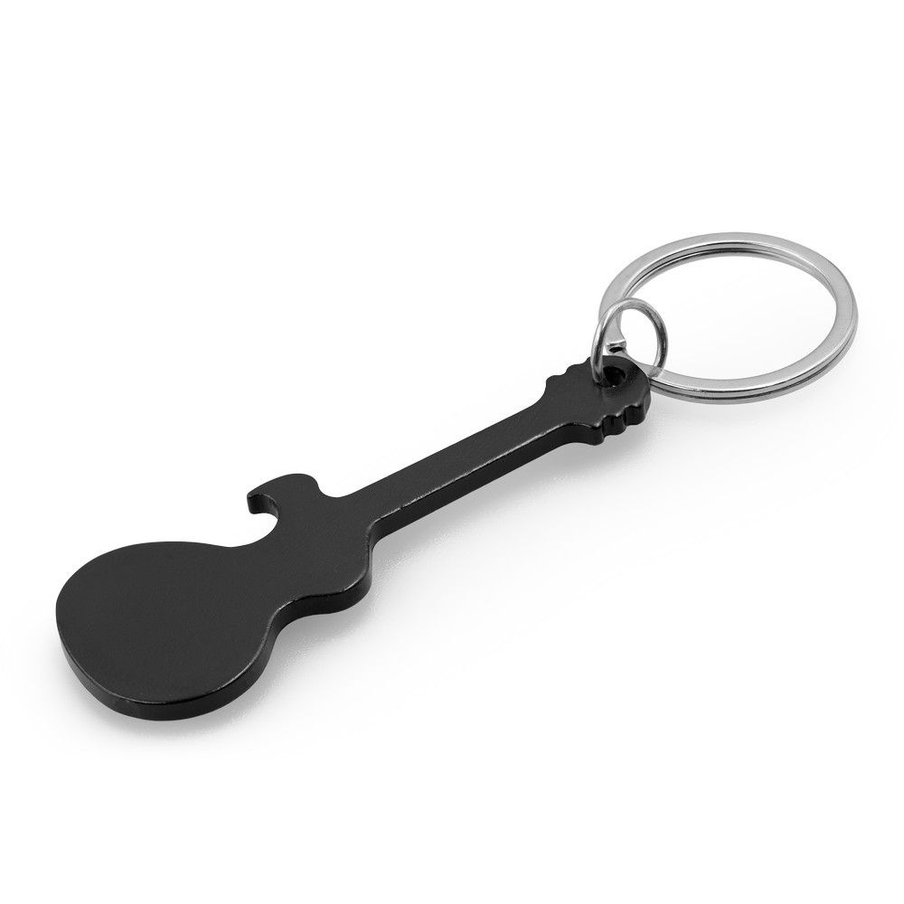 Brelok gitara z otwieraczem - muzyczny gadżet reklamowy - Breloki z nadrukiem logo | VEBI