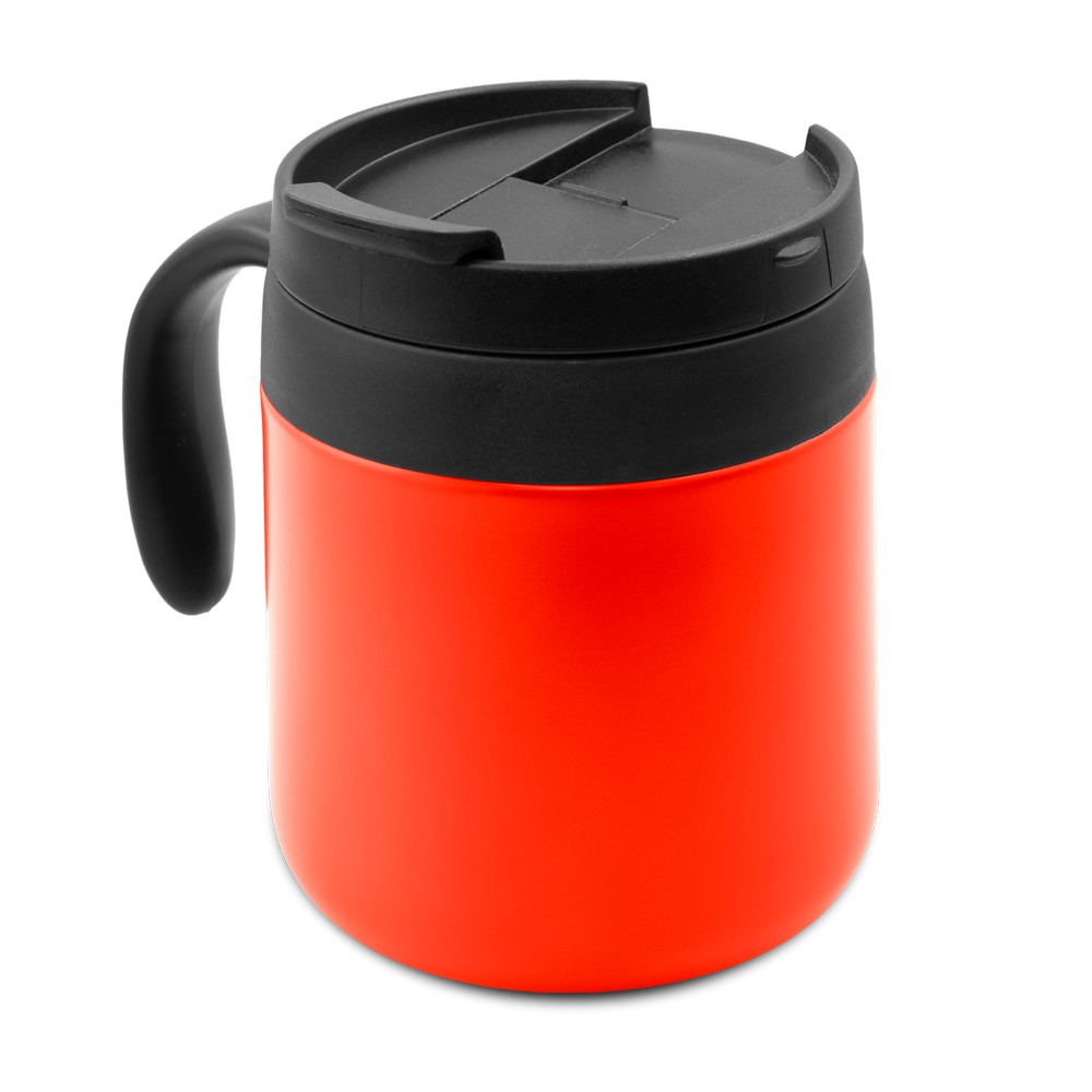 Kubek termiczny Wyatt 400ml z nadrukiem logo, stal z rączką - Kubki i butelki termiczne z nadrukiem logo | VEBI