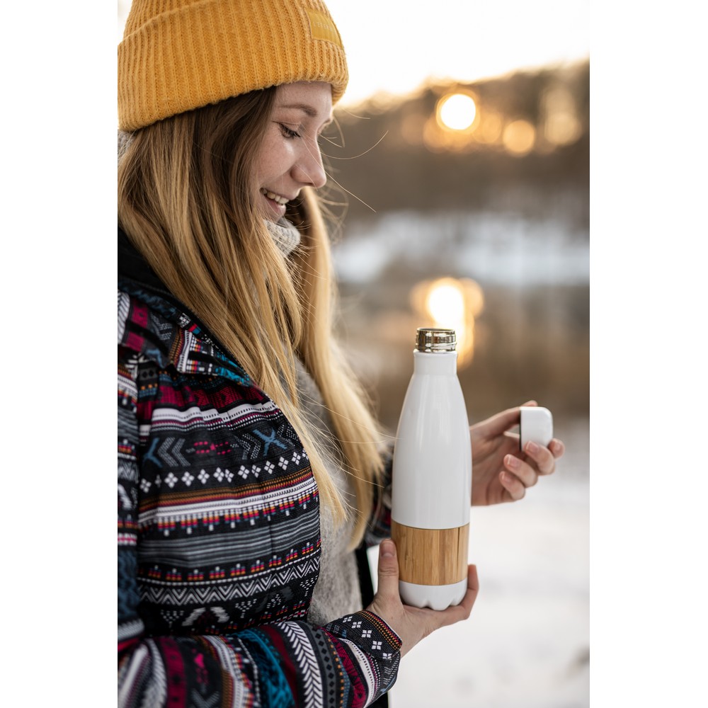 Termos bambusowy Blake 500ml - ekologiczny z logo firmy - Kubki i butelki termiczne z nadrukiem logo | VEBI - zdjęcie 3