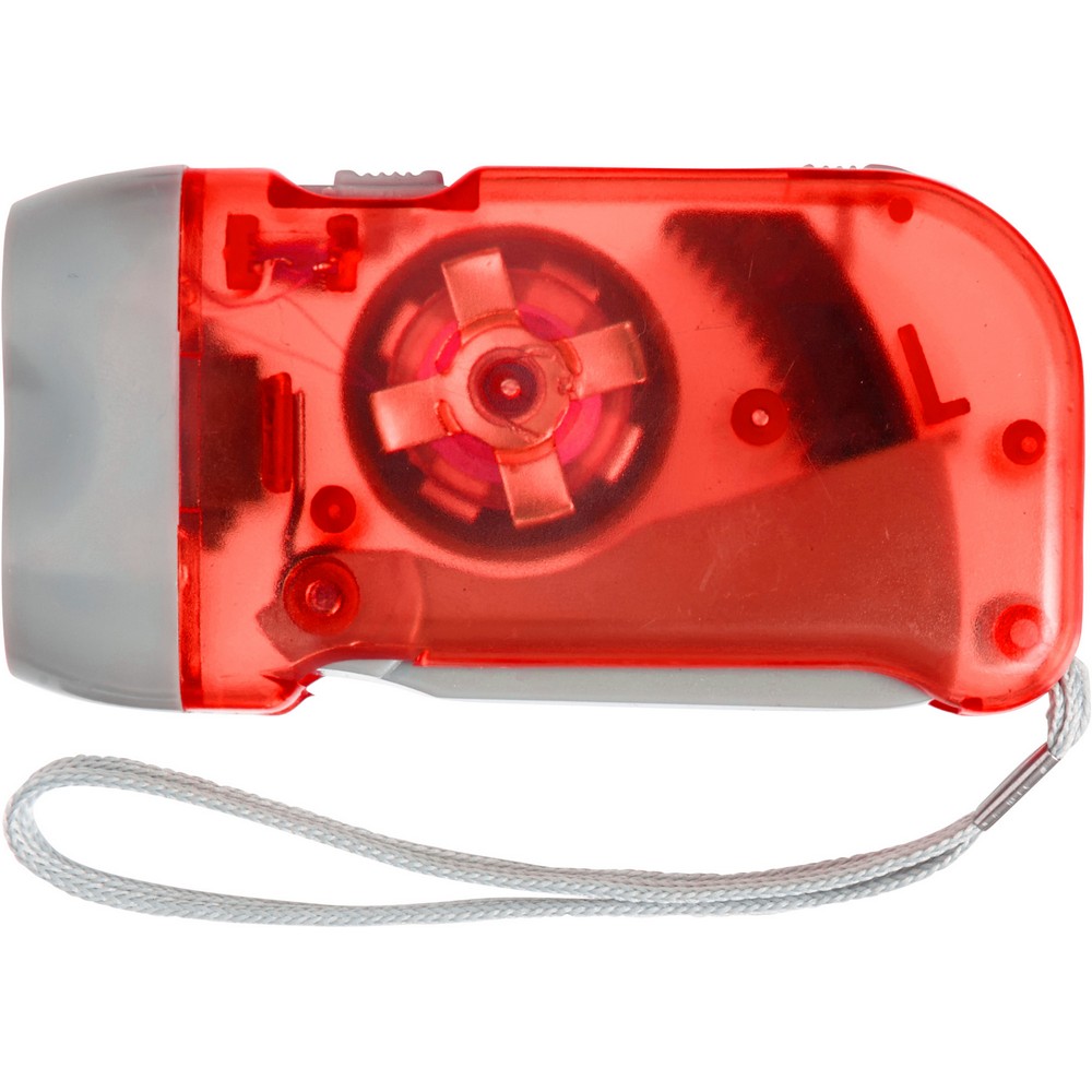 Latarka dynamo z 2 LED i paskiem na rękę - Latarki i lampki z nadrukiem logo | VEBI - zdjęcie 2