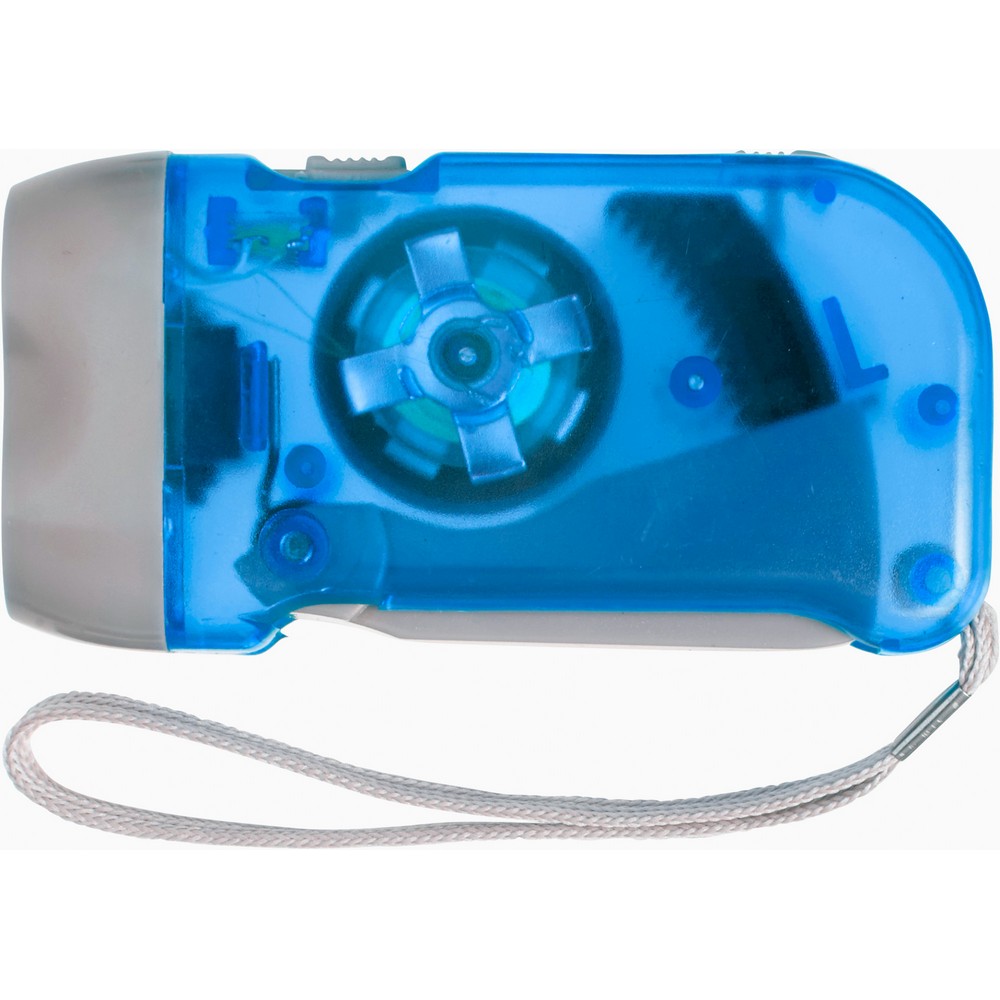 Latarka dynamo z 2 LED i paskiem na rękę - Latarki i lampki z nadrukiem logo | VEBI - zdjęcie 3