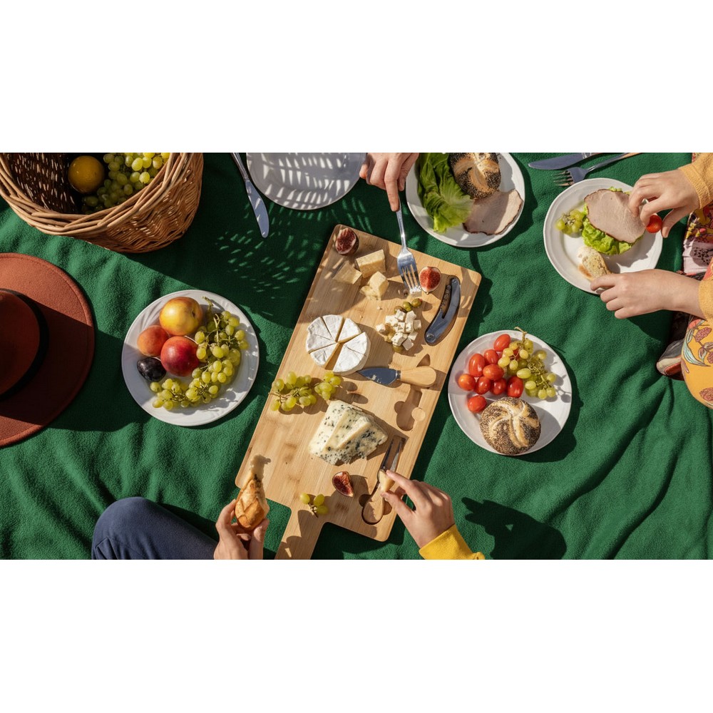 Koc piknikowy Bellaro z uchwytem - 160x125 cm - Koce i maty z nadrukiem logo | VEBI - zdjęcie 10