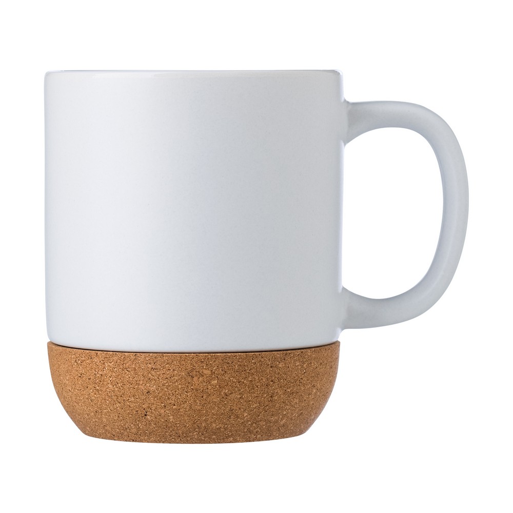 Kubek ceramiczny z korkową podstawą 300ml - Kubki z nadrukiem logo | VEBI
