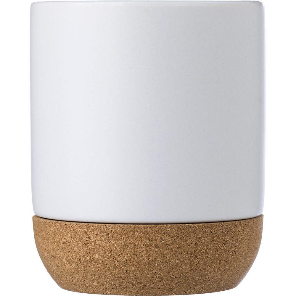 Kubek ceramiczny z korkową podstawą 300ml - Kubki z nadrukiem logo | VEBI - zdjęcie 2